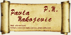 Pavla Makojević vizit kartica